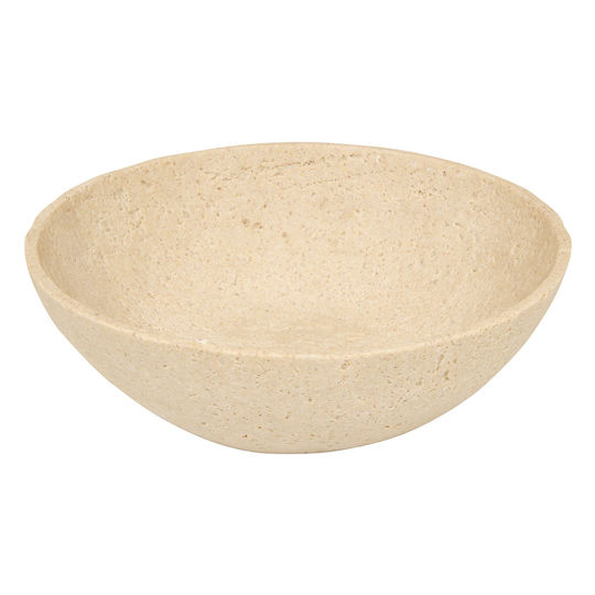 A-s Dekorative Schale aus Polyresin Beiges 24,5x24,5x7,5cm A-s Dekorative Schale aus Polyresin Beiges 24,5x24,5x7,5cm