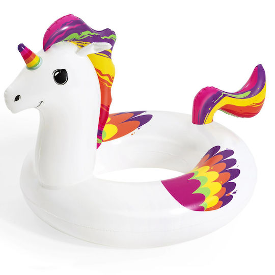 Inele De Înot Gonflabile Bestway Model Unicorn Vinil 91 X 119 Cm Alb