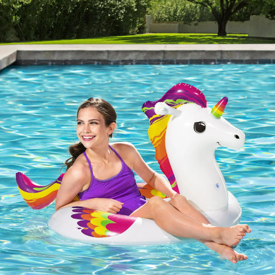 Inele De Înot Gonflabile Bestway Model Unicorn Vinil 91 X 119 Cm Alb