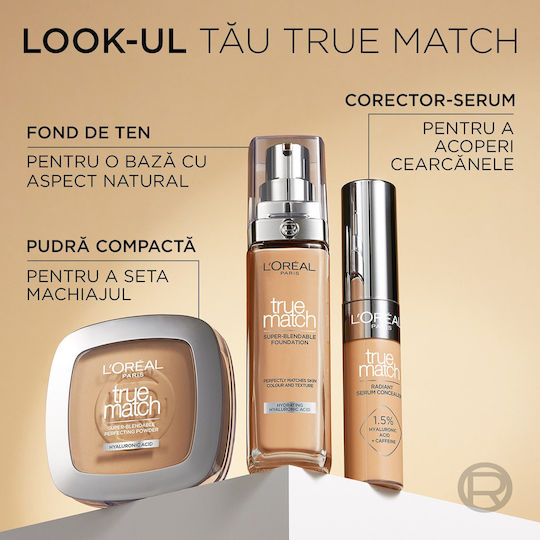 L'Oreal Paris True Match Liquid Foundation SPF17 0.5 Porcelain Rose 30ml