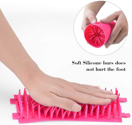 Zola Silikon Hunde Reinigungsmittel für Füße Größe M 11 X 10 Cm Rosa