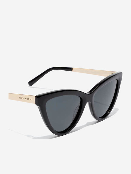 Hawkers Cosmo Woman Sunglasses with Black Horn-Rimmed Frame Dark Polarized HKRS4054