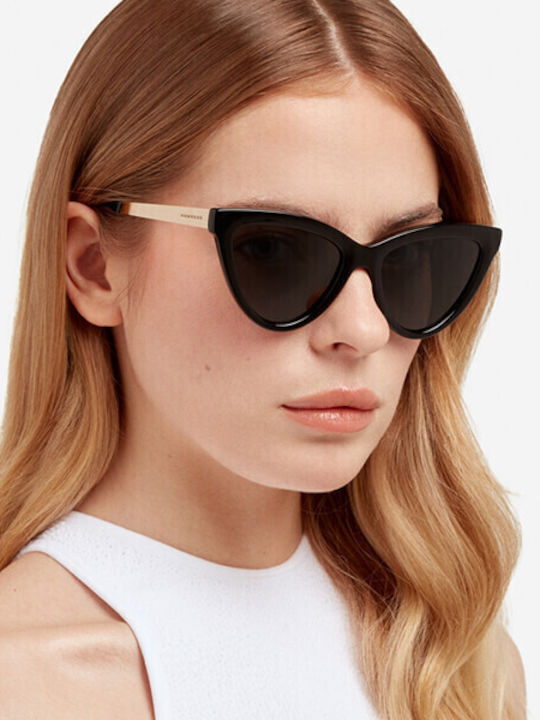 Hawkers Cosmo Woman Sunglasses with Black Horn-Rimmed Frame Dark Polarized HKRS4054