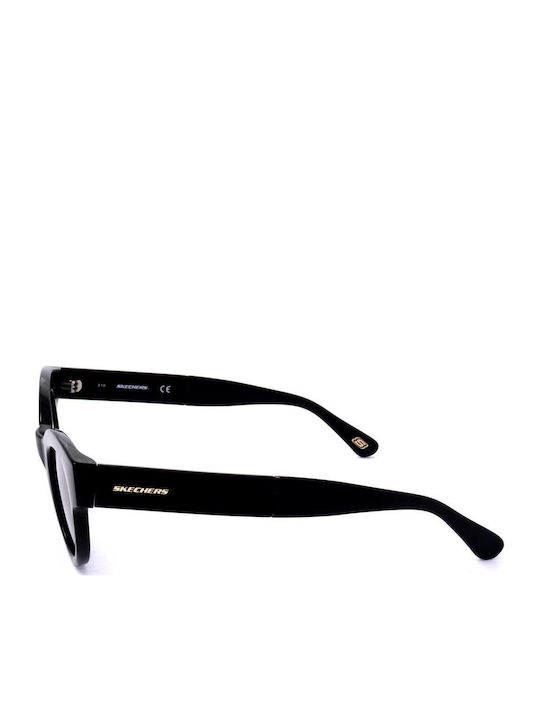 Skechers Women's Sunglasses with Black Plastic Frame and Black Polarized Lens SE6100 01D