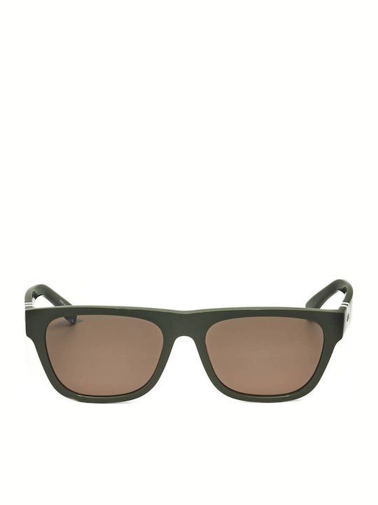 Lacoste Ochelari de soare Πράσινα cu Plastic Cadru & Maro Lentilă