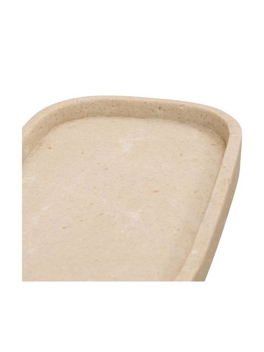 A-s Travi Dekorative Platte aus Polyresin Beigefarben 27x14x2cm