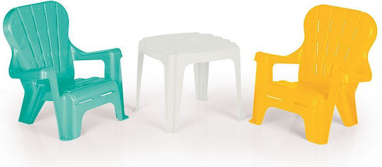 Kids Table Set with Chairs for Painting Made of Multicolour Plastic Dolu