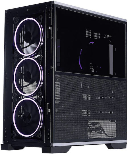 1STPLAYER IF8 Gaming Midi Tower Computer Case with Side Window and ARGB Lighting Black