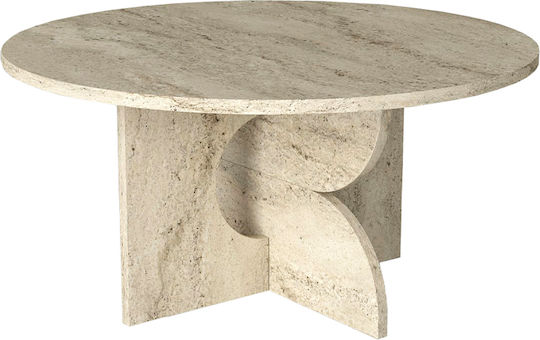 Masa Centrală Rotundă Mara Din Lemn Travertin 75x75x36.8cm