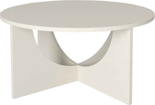 Στρογγυλό Κεντρικό Τραπεζάκι Lemmar Ξύλινο Sandstone Μ75xΠ75xΥ36.8εκ.