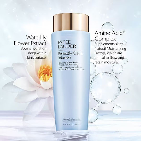 Estee Lauder Loțiune Esență Echilibrantă Perfectly Clean Infusion Tonere Pentru Față cu Acid Hialuronic 400ml