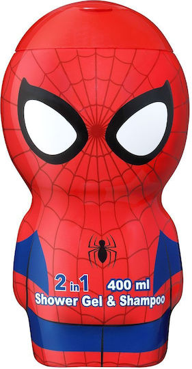 Air-Val International Παιδικό Αφρόλουτρο & Σαμπουάν Spiderman σε Μορφή Gel 400ml