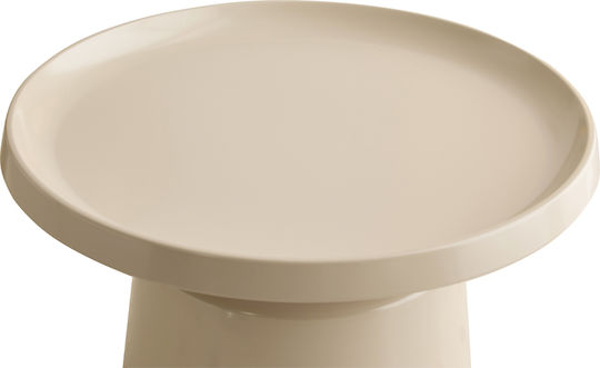 Στρογγυλό Βοηθητικό Τραπεζάκι Mousse Cream 2τμχ Μ70xΠ70xΥ50εκ.