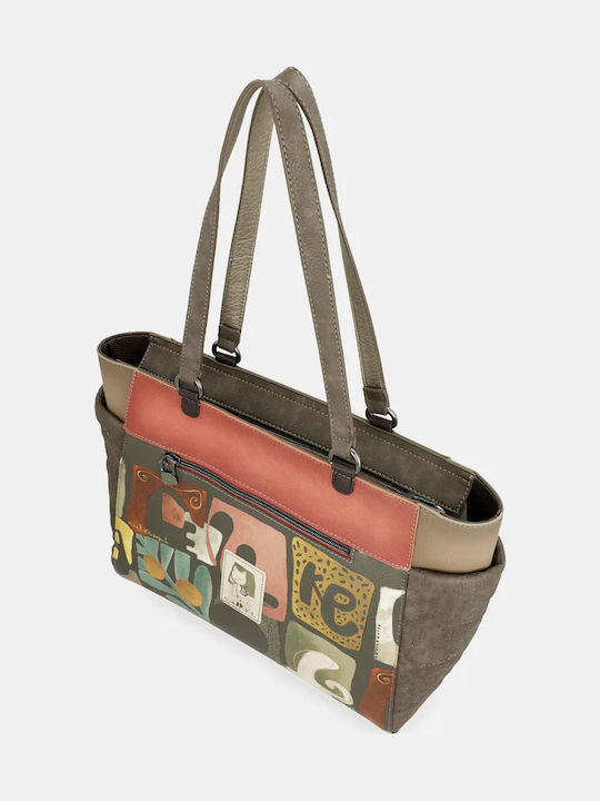 Damen Handtasche Tote Handtasche Khaki