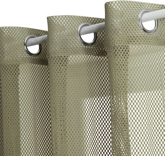 Vorhang mit Grommets Zina Khaki 140x240cm
