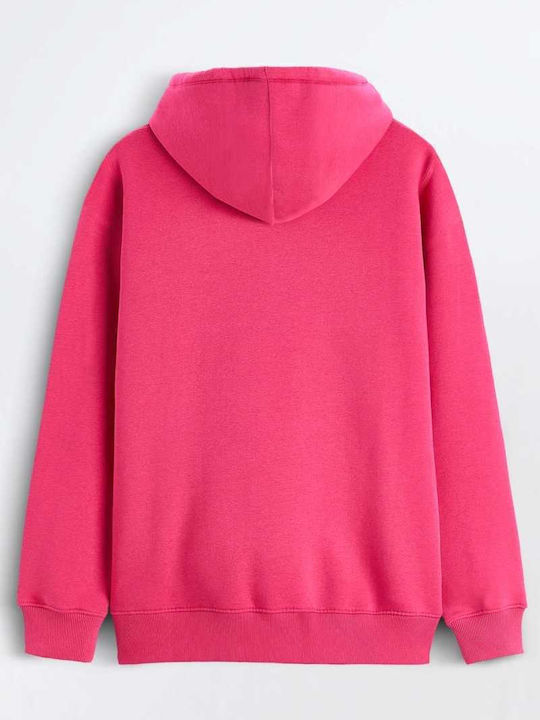 Herren Sweatshirt Mit Rosa Kapuze H0062Φ