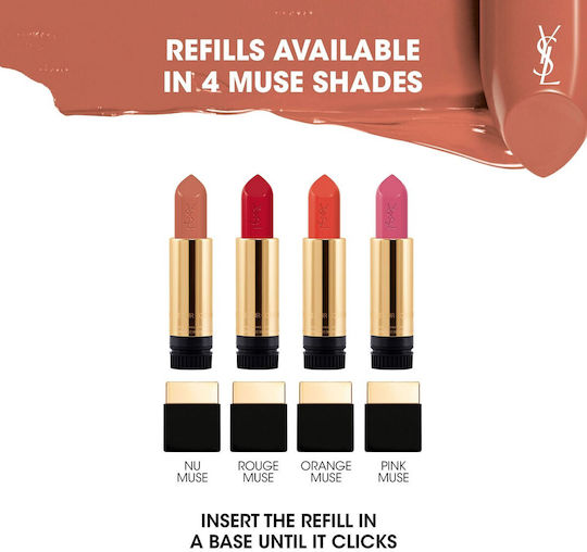 Ysl Rouge Pur Couture Пълнител Класическо Червило Пълнител Сатен ОМ Оранжев Муз 3.8гр