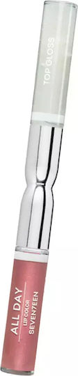 Seventeen All Day Lip Color & Top Gloss Long Lasting Lichid Ruj Metalic 85 Metallic Dark Pink 10ml