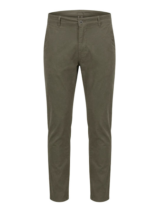 Chino Elastic Trousers in Regular Fit Khaki