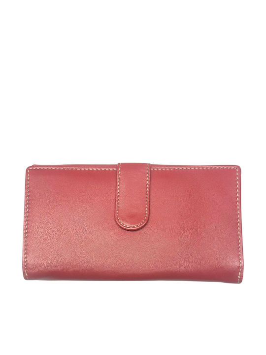Kleines Leder Damenbrieftasche mit RFID Rot