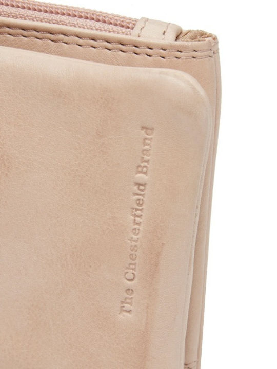 Small Leather Women's Wallet Beige