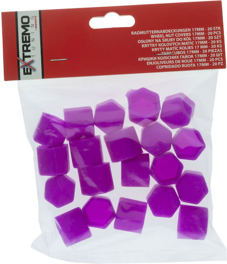 Extremo Tuning 17 Mm Purple Fluorescent Screw Caps 20 Pcs