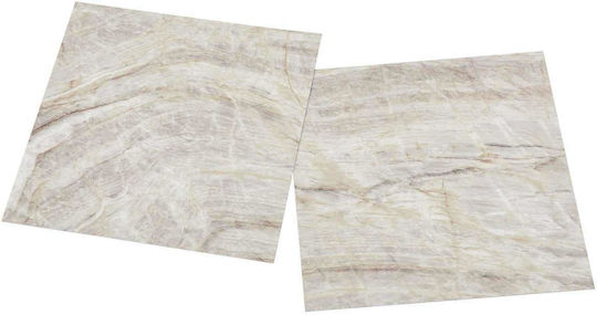 vidaXL Set Plastic Floor PVC with 55 Tiles 1.5mm M30.5xP30.5cm Beige