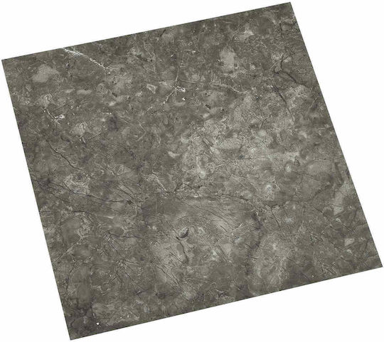vidaXL Set Plastic Floor PVC with 55 Tiles 1.5mm M30.5xW30.5cm Gray