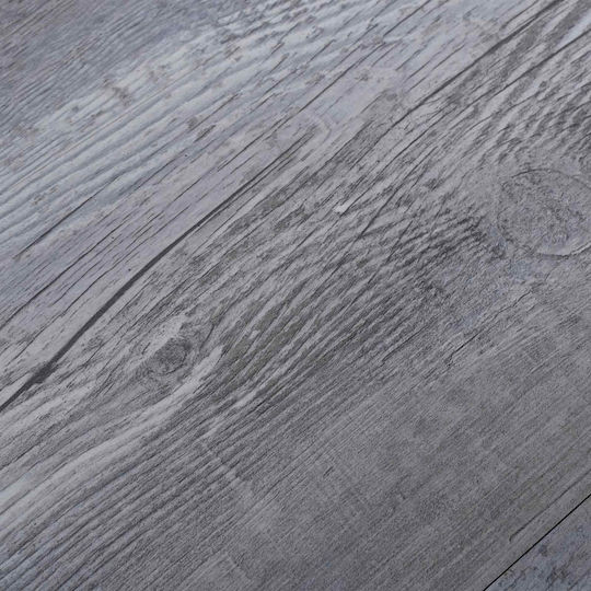 vidaXL Set Plastic Floor PVC With 36 Tiles 2mm L91.5xW15cm Gray