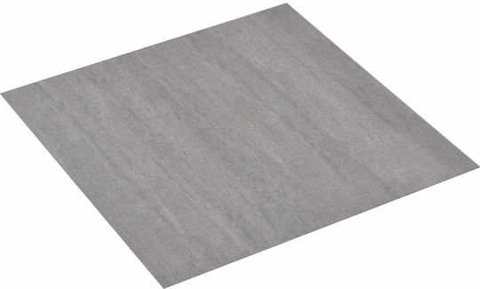 vidaXL Set Plastic Floor PVC with 55 Tiles 1.5mm L30.5xW30.5cm Gray
