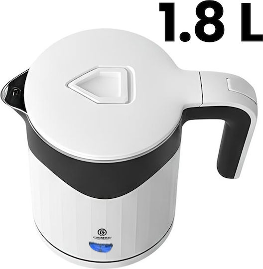 Avizar Electric Kettle 1.8l 1500w Stainless Steel Automatic Shut-off White Black