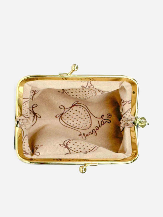 Малък Кожен Женски портфейл Монети Light Gold
