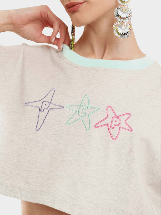 Γυναικείο Crop Top Βαμβακερό Γκρι