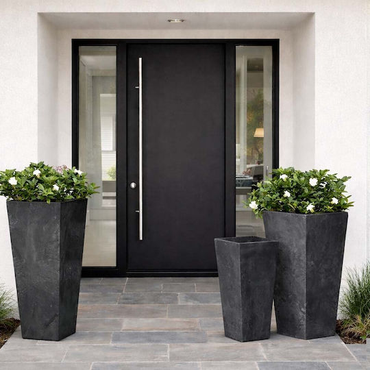 Next Vază Pentru Plante Din Plastic Gri 29.5x29.5x55cm