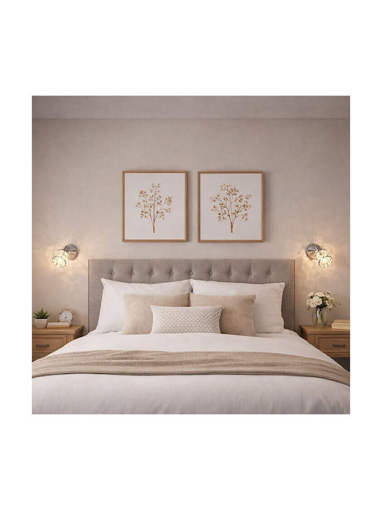 Elmark Modern Lamp Wall with Socket E14 Silver 9.2cm