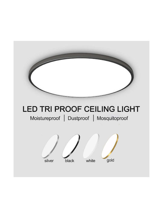 Alista Home Plafonieră de Tavan Baie Aurie cu LED Integrat