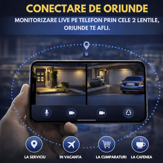 Taggo TAGGO-PRO-L20 Cameră de Supraveghere IP 4G 4K Impermeabilă cu Baterie cu Comunicare Bidirecțională și Obiectiv 2.8mm