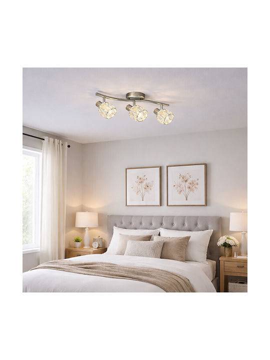 Elmark Triple Spot with Socket E14 in Silver Color