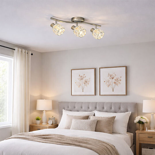 Elmark Triple Spot with Socket E14 in Silver Color Elmark Triple Spot with Socket E14 in Silver Color