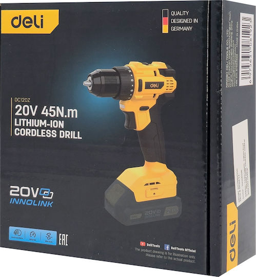 Deli Akku-Schrauber Batterie Solo Bürstenlos 20V