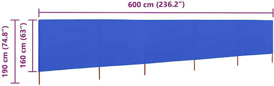 vidaXL vidaXL Stoff Panel Für Zäune In Blau Farbe 1.6x6m