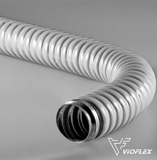 Vioflex Elektrischer Leitungskanal mit Durchmesser 22mm aus Metall 1m Φ22-25 50m 2100125