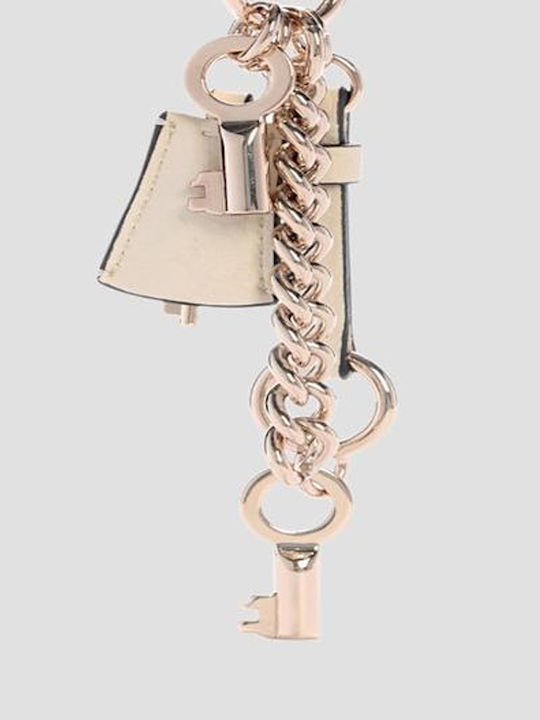 Guess Keychains Gifting Μπρελόκ Μόδας B7460109 Off White Χρυσό