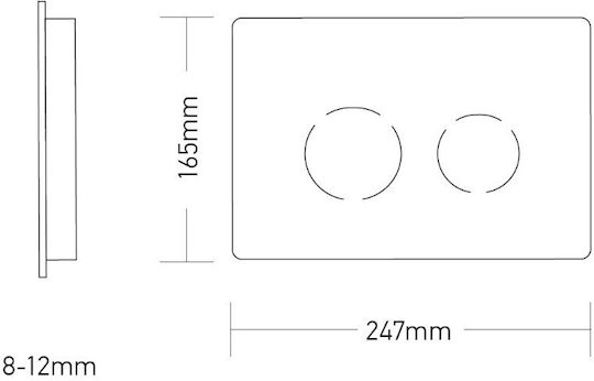 Wisa Flush Plate Dual Flush