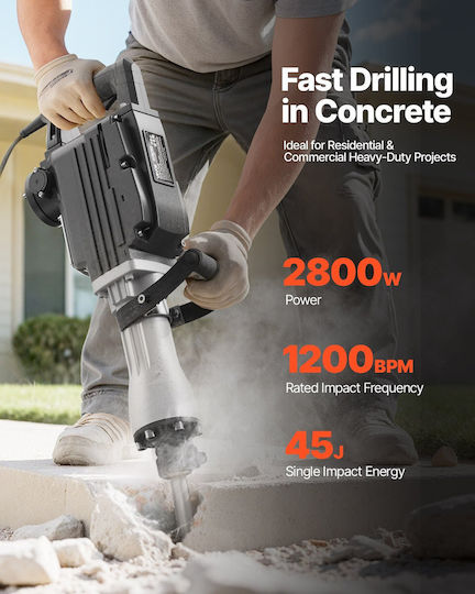 Vevor Demolition Hammer Electric 2800W DXDHCS118YC1LUC1F001V2