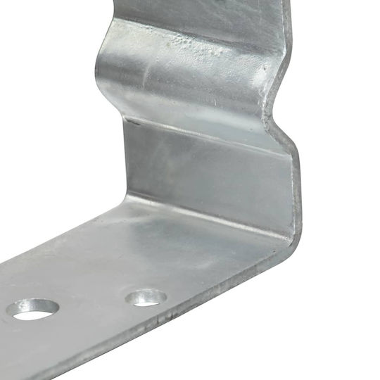vidaXL Galvanized Post Support for Garden Fence Made of Steel 9x6x15cm 12 Pieces Silver