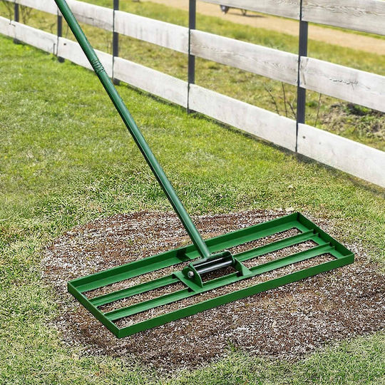 Vevor Lawn Leveling Rake 30"x10" 76.2×25.4 Cm Lawn Leveling Tool Heavy Duty Lawn Leveler 78" 198.1 Cm Extendable Handle Steel Suitable for Garden Lawn Golf Farm