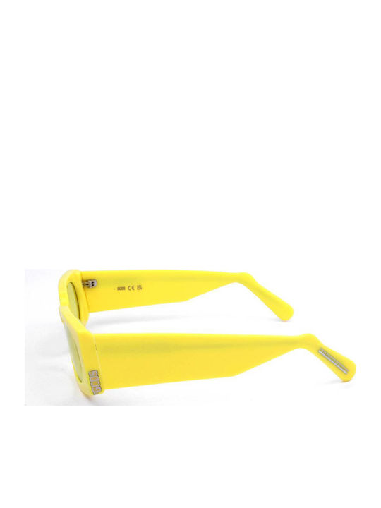 GCDS Unisex Sunglasses With Yellow Frame And Yellow Lens GD0016 39E