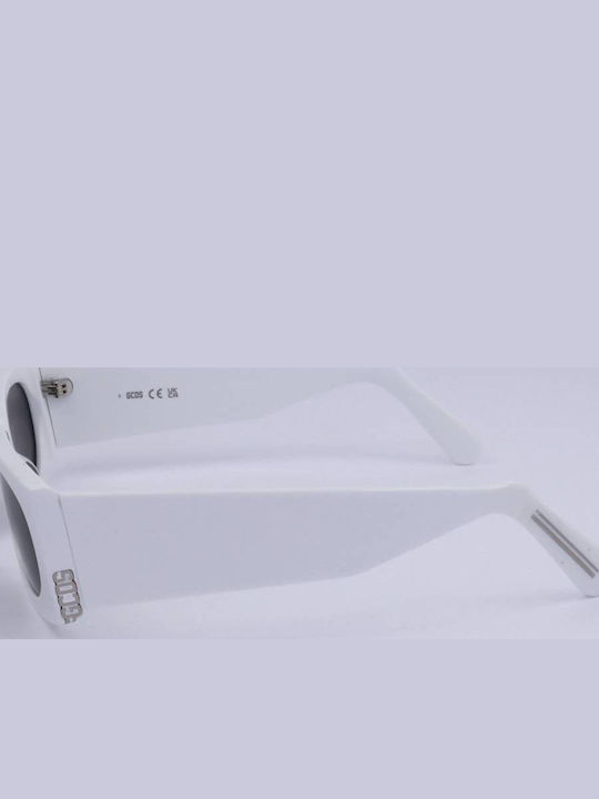 GCDS Unisex Sunglasses With White Frame And Gray Lens GD0016 21A