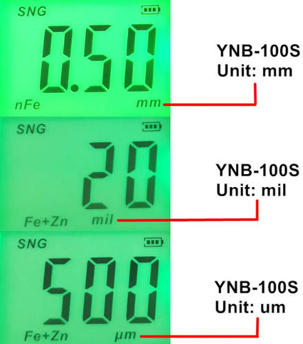 Yunombo Ynb-100s Thickness Gauge Fe+zn Car Coating Thickness Gauge YNB-100